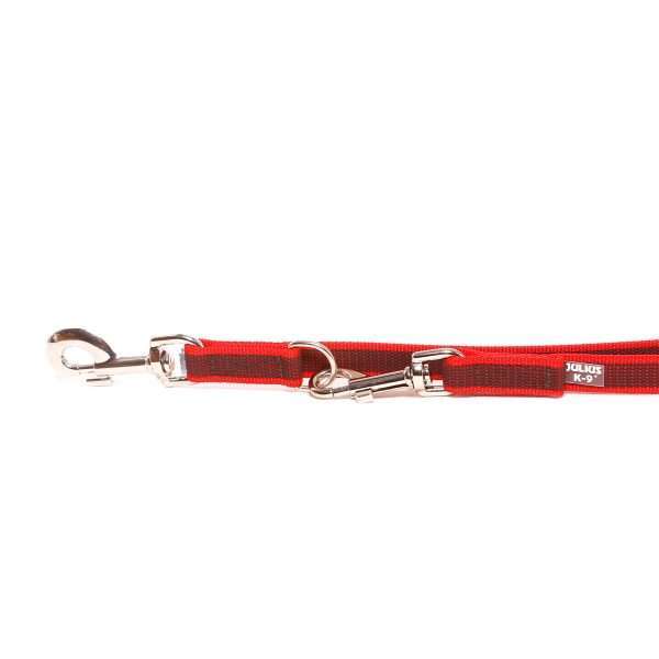 Color & Gray® Adjustable Leash - Red/Grey